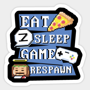 Eats Sleep Game Respawn Funny Gamer Merch Gift Idea for Birthday Sticker